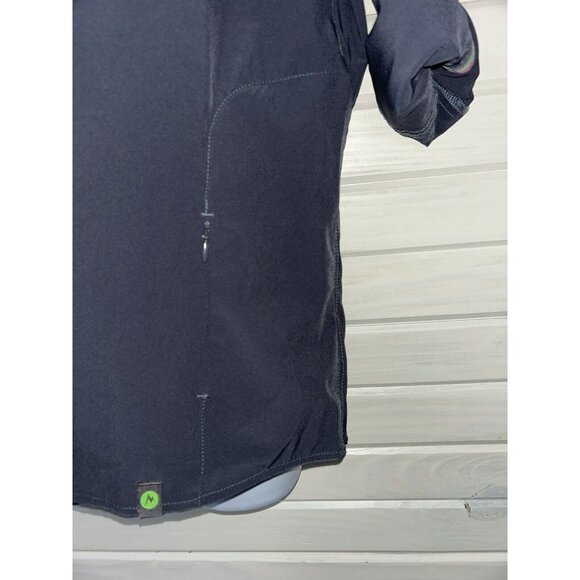 Marmot Sz LARGE Erika Shirt Gray Performance Fabric Button Up Hiking Outdoor EUC - Picture 6 of 12